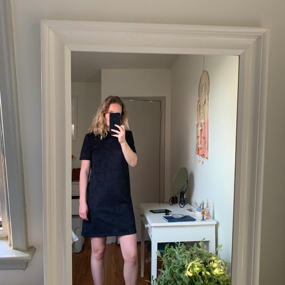 Zara Grey Suede Dress - Picture 2 of 2
